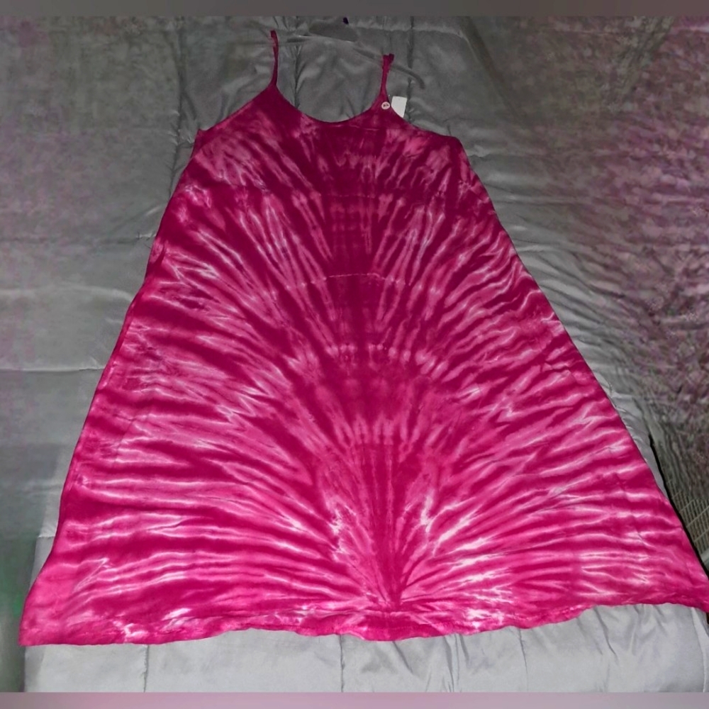 NWT Cotton Gauze Tie Dye Maxi Dress